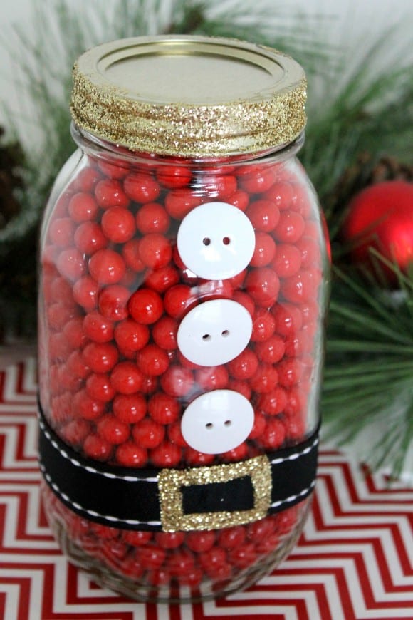 Santa Mason Jar DIY | CatchMyParty.com