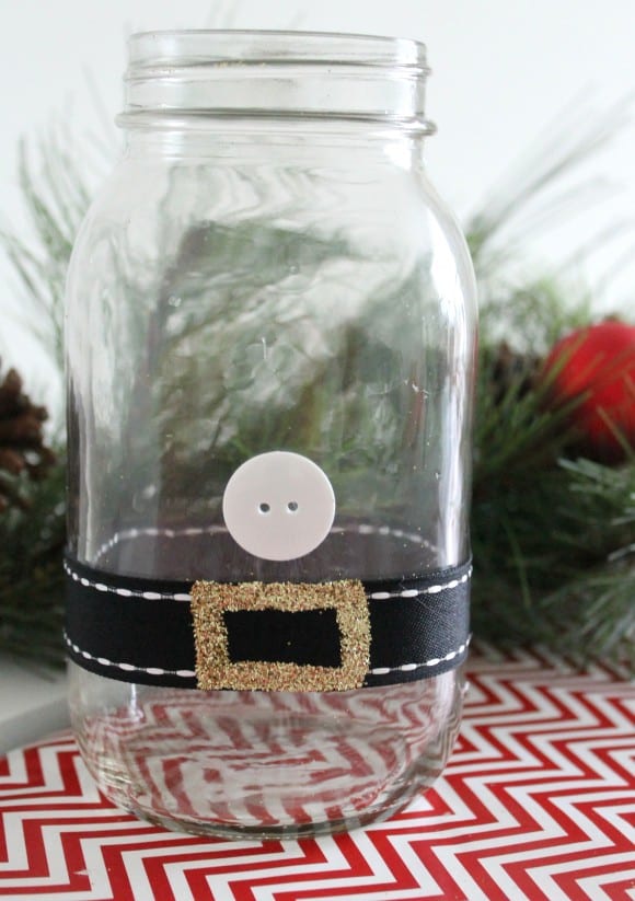 Santa Mason Jar DIY Assembly | CatchMyParty.com