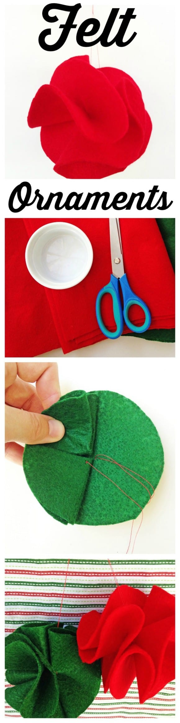 Holiday Felt Ornament DIY | CatchMyParty.com