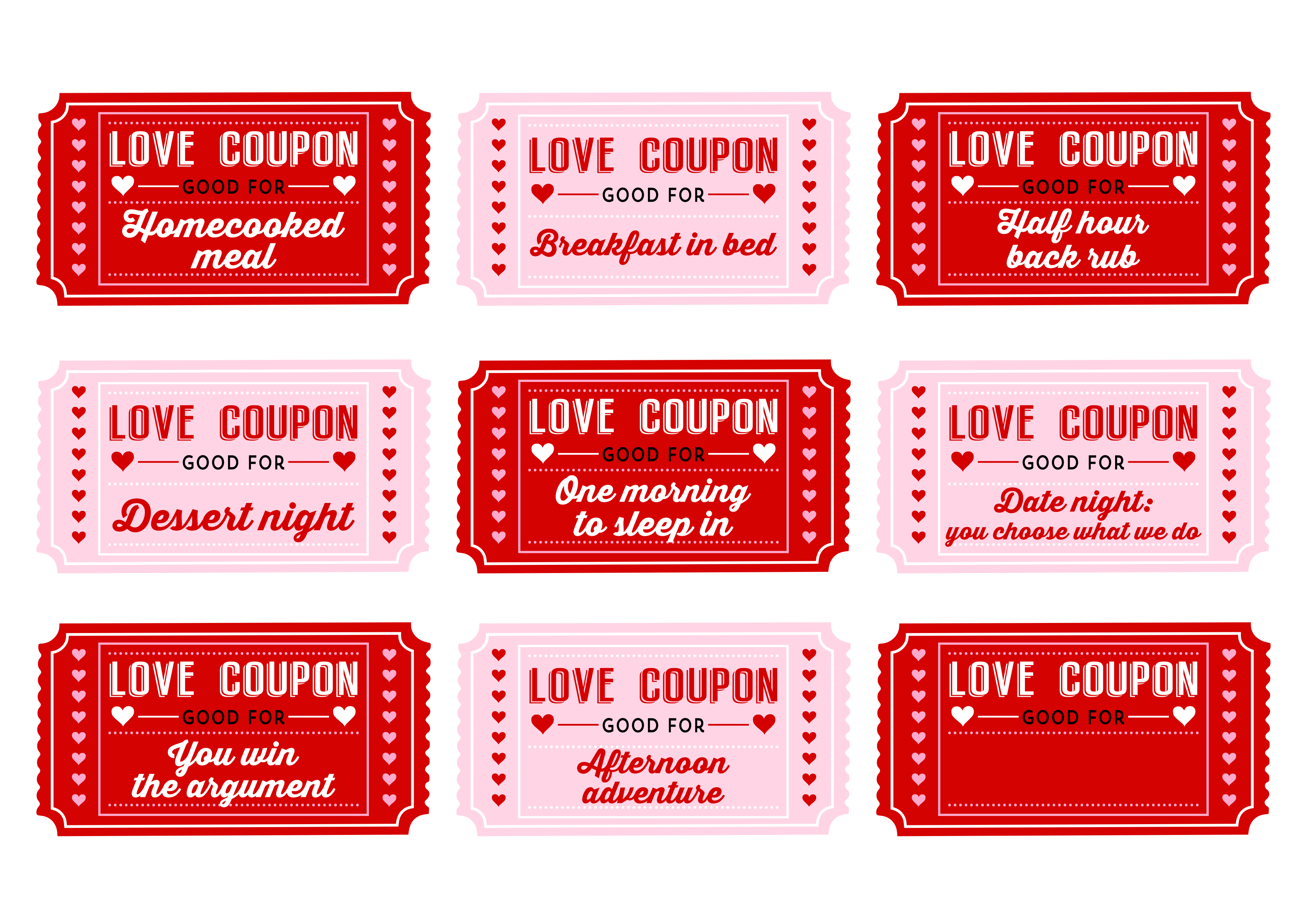 Free Printable Love Coupons For Couples On Valentine s Day Catch My