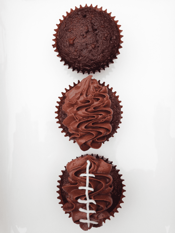 Finished Football Cupcake | CatchMyParty.com