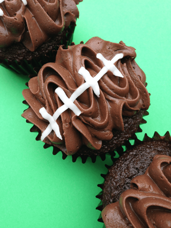 Finished Football Cupcake | CatchMyParty.com