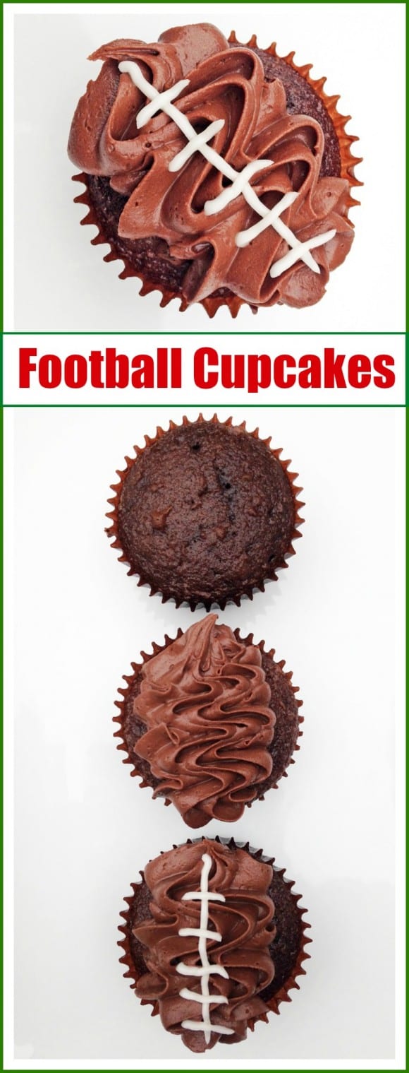 Learn to make these Game Day cupcakes with this football cupcake DIY! CatchMyParty.com