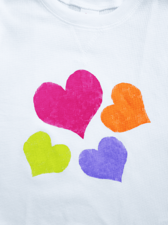 Freezer paper heart T-Shirt | CatchMyParty.com
