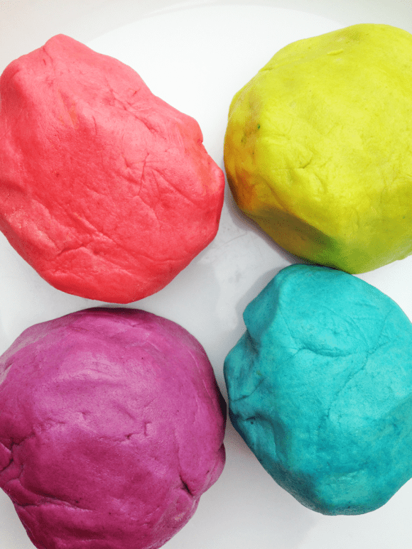 Dough for Neon Rainbow Heart Cookies | CatchMyParty.com