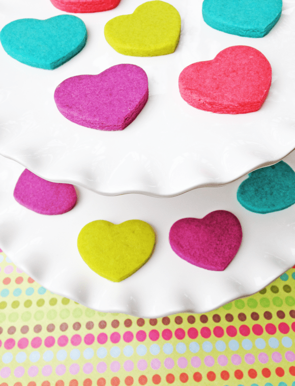Finished Neon Heart Cookies | CatchMyParty.com