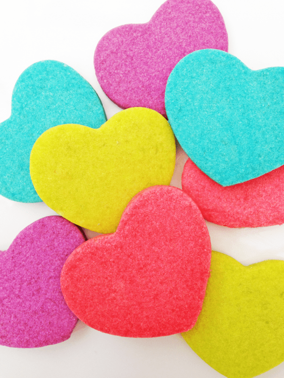 Neon Heart Cookie Recipe | CatchMyParty.com