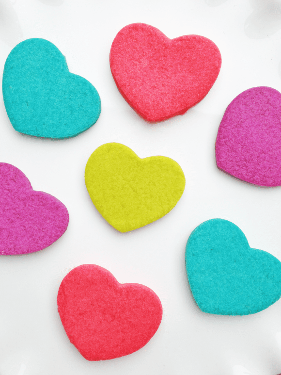 Neon Heart Cookie Recipe | CatchMyParty.com