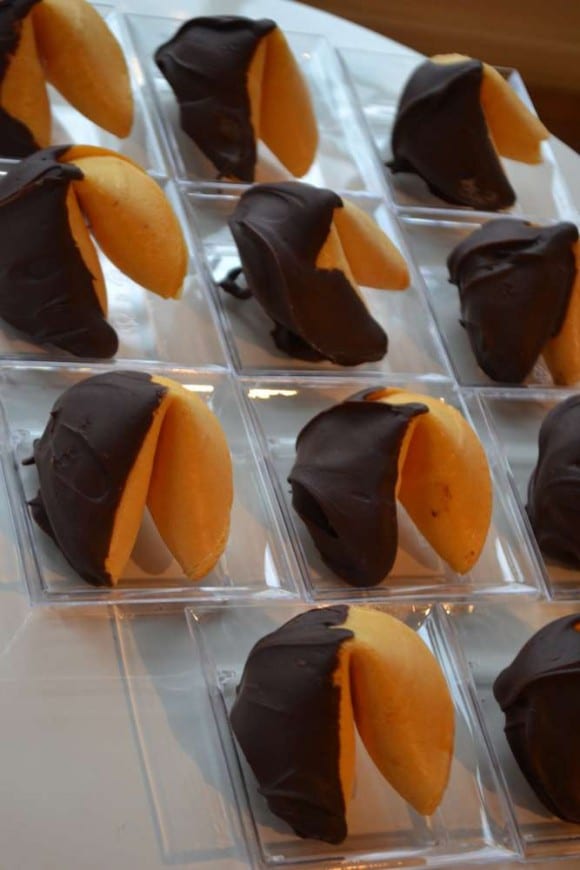 Chocolate dipped fortune cookies | CatchMyParty.com