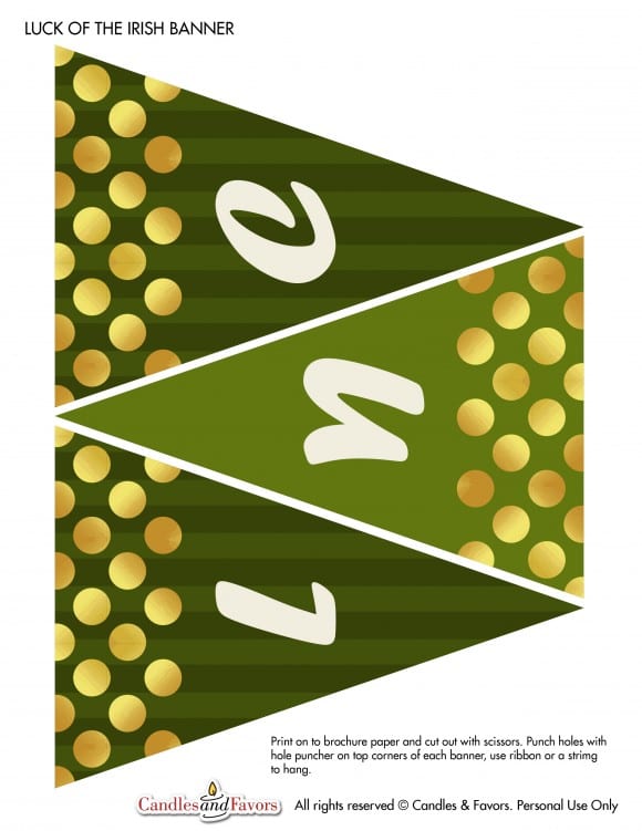 Free St. Patrick's Day Party Banner - Luck of the Irish banner| CatchMyParty.com