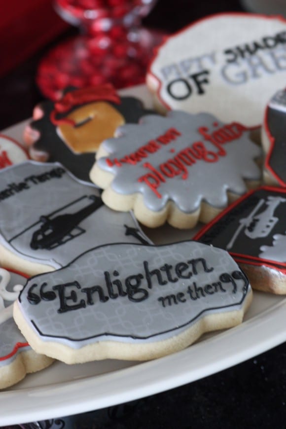 Fifty Shades of Grey cookies | CatchMyParty.com