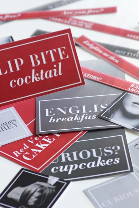 Free printables for a Fifty Shades of Grey party! | CatchMyParty.com
