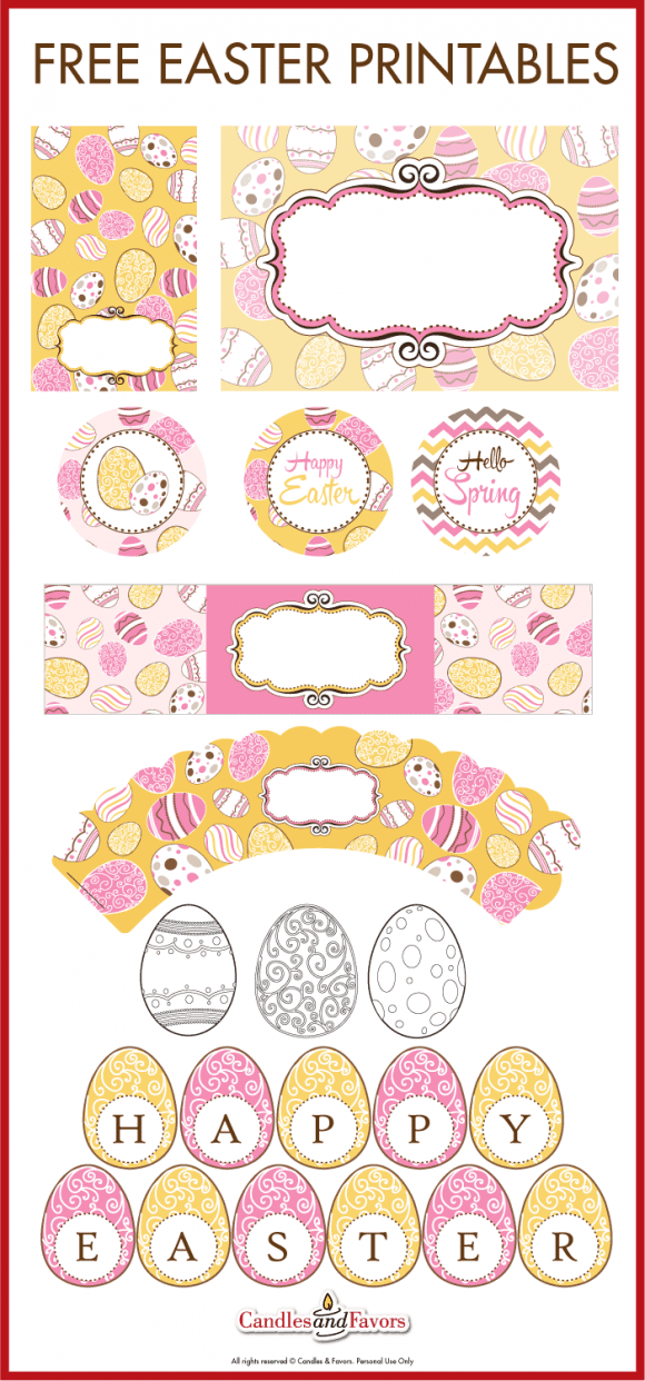 Free Printables for Easter to decorate your Easter kids parties! | CatchMyParty.com