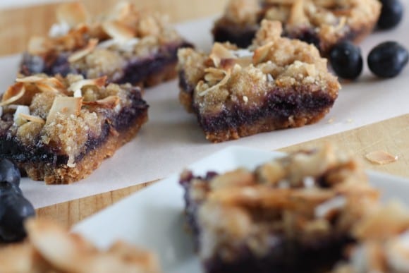 Healthy Coconut Blueberry Bar Recipe | CatchMyParty.com