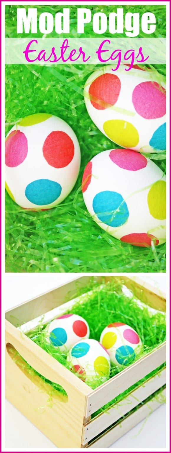 Learn to make these Mod Podge Easter eggs | CatchMyParty.com