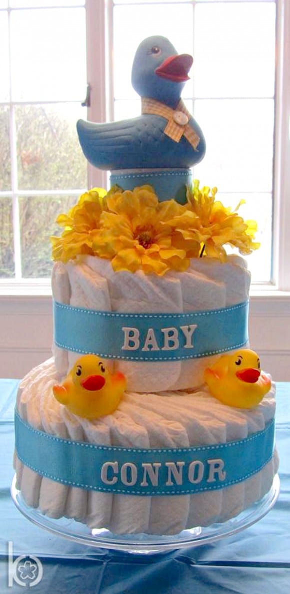 Ducky diaper cake | CatchMyParty.com