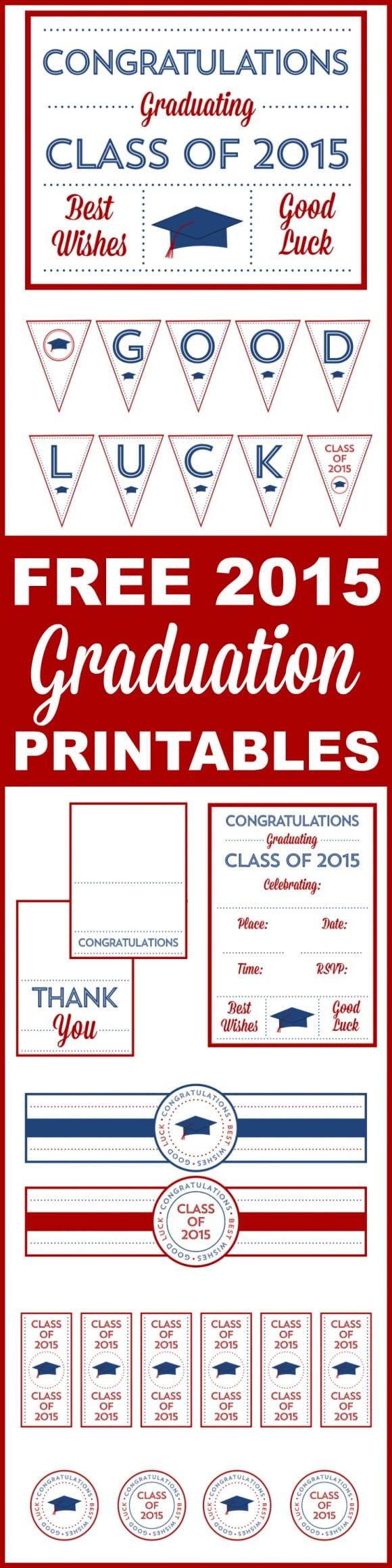 Free 2015 Graduation Printables | CatchMyParty.com
