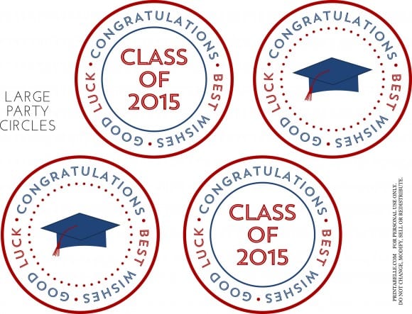 Graduation Large Party Circles | CatchMyParty.com
