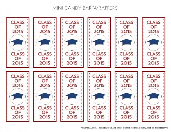Graduation Mini Candy Bar | CatchMyParty.com