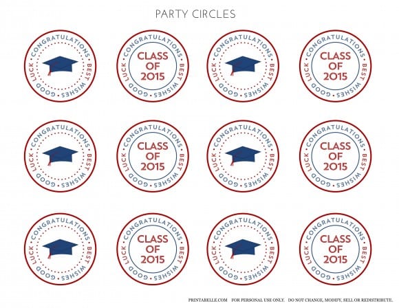 Graduation Party Circles | CatchMyParty.com