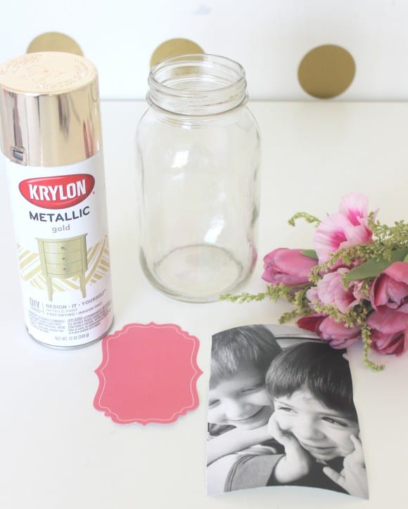 Materials for Mother's Day Photograph Vase | CatchMyParty.com