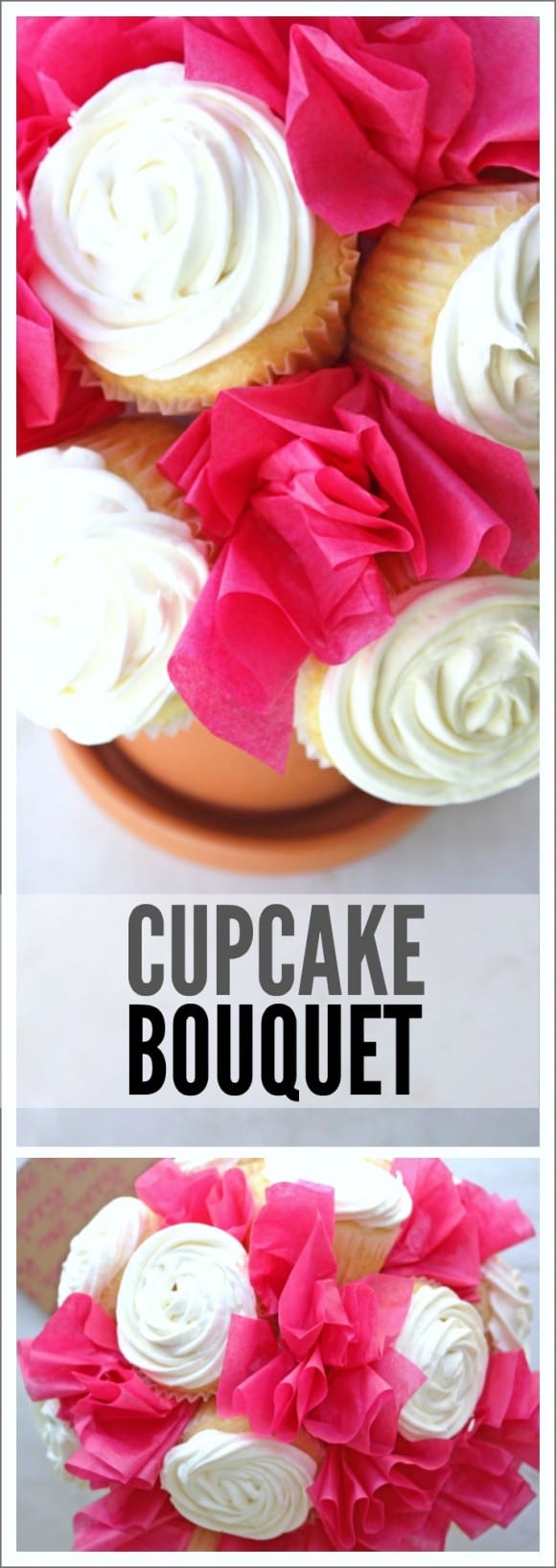 Learn to make this cupcake bouquet. It's perfect as a get well gift or party dessert! |CatchMyParty.com