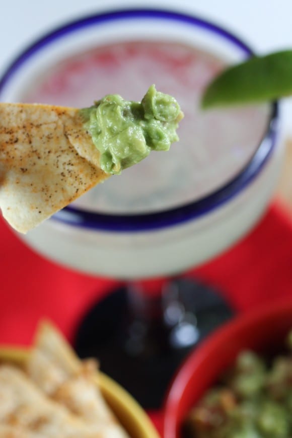 Garlic Pita Chip Recipe with Guacamole | CatchMyParty.com