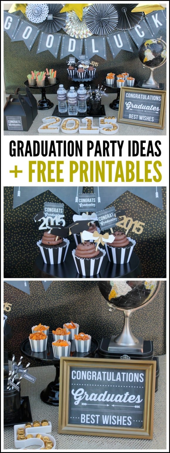 Graduation Party Ideas + Free Printables | CatchMyParty.com