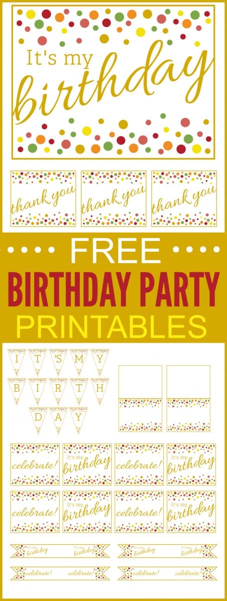 Free birthday party printables | CatchMyParty.com - The Catch My Party ...