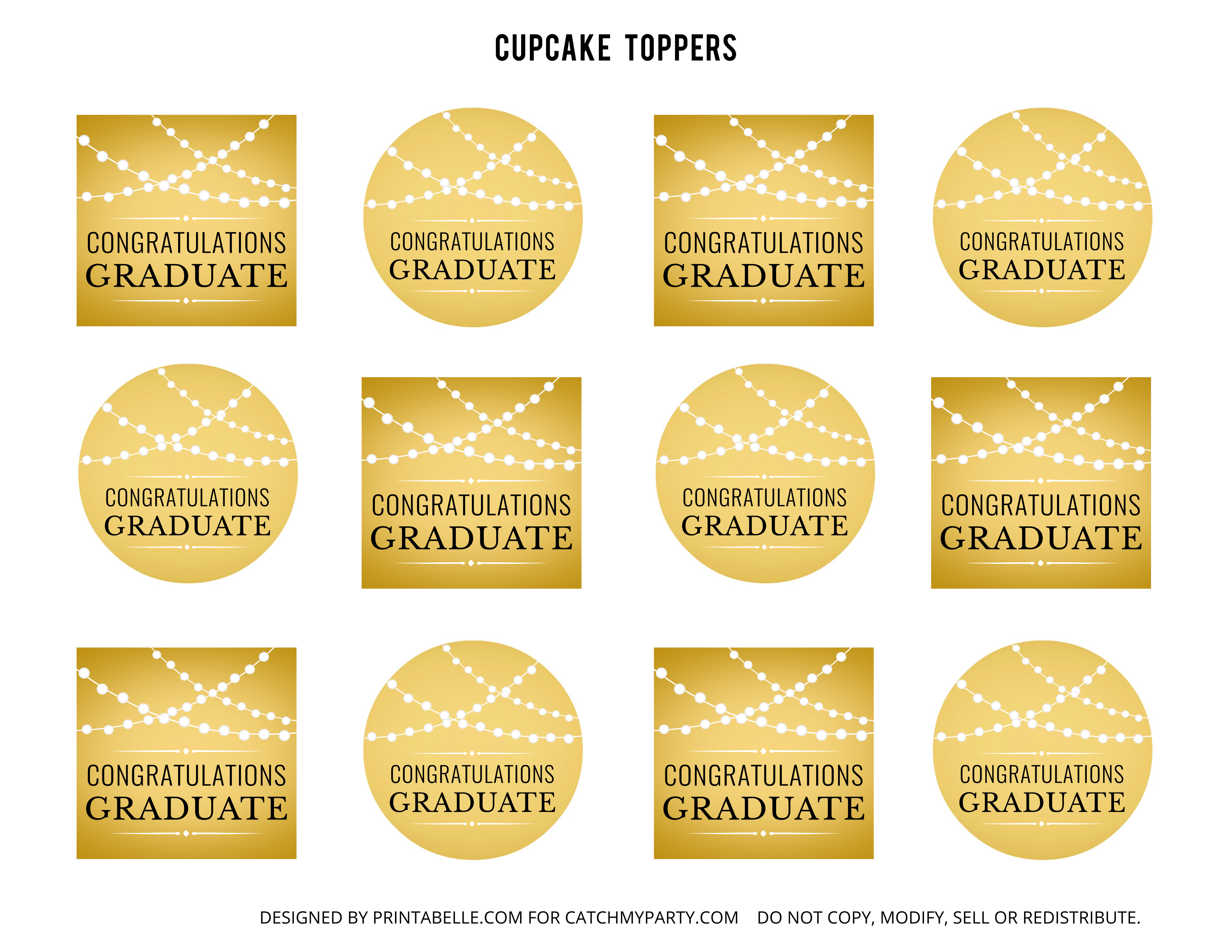 Printable Graduation Cupcake Toppers Printable Word Searches