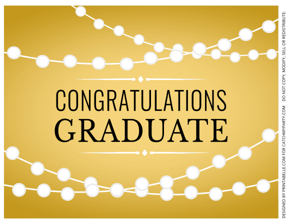 Gold Grad Sign | CatchMyParty.com