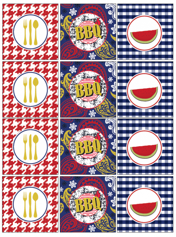Free Summer BBQ Party Printables | CatchMyParty.com
