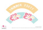 Cupcake wrappers Summer Party Printables | CatchMyParty.com