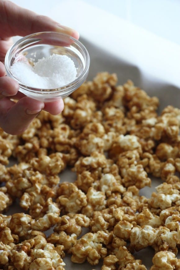 Easy Microwave Salted Caramel Corn Recipe | CatchMyParty.com