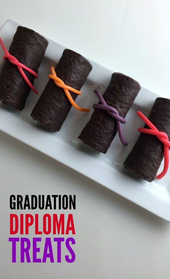 Quick and Easy Graduation Diploma Treats | CatchMyParty.com