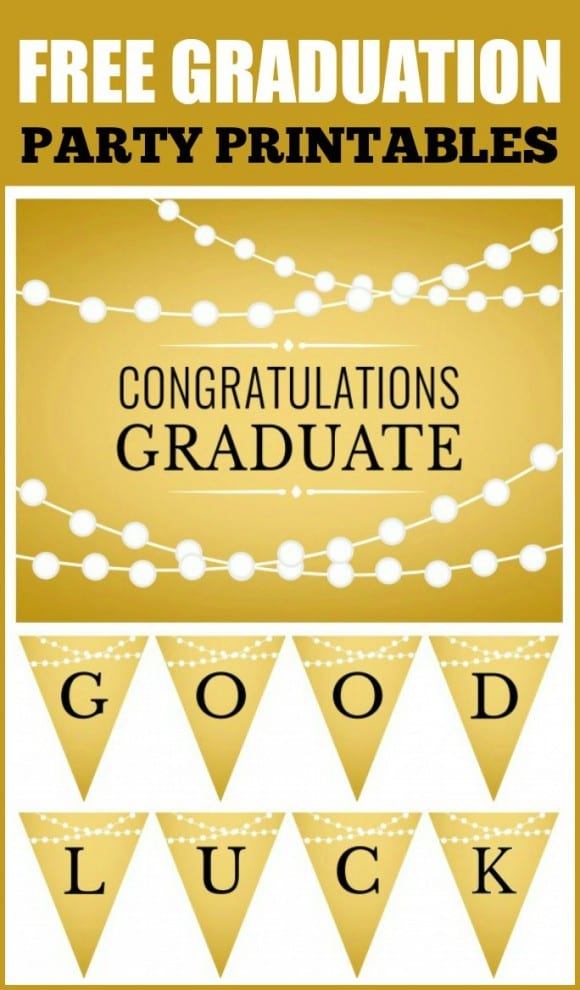 Free Gold Graduation Printables | CatchMyParty