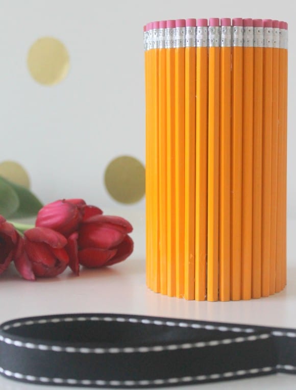 Pencil Vase DIY Teacher Gift | CatchMyParty.com