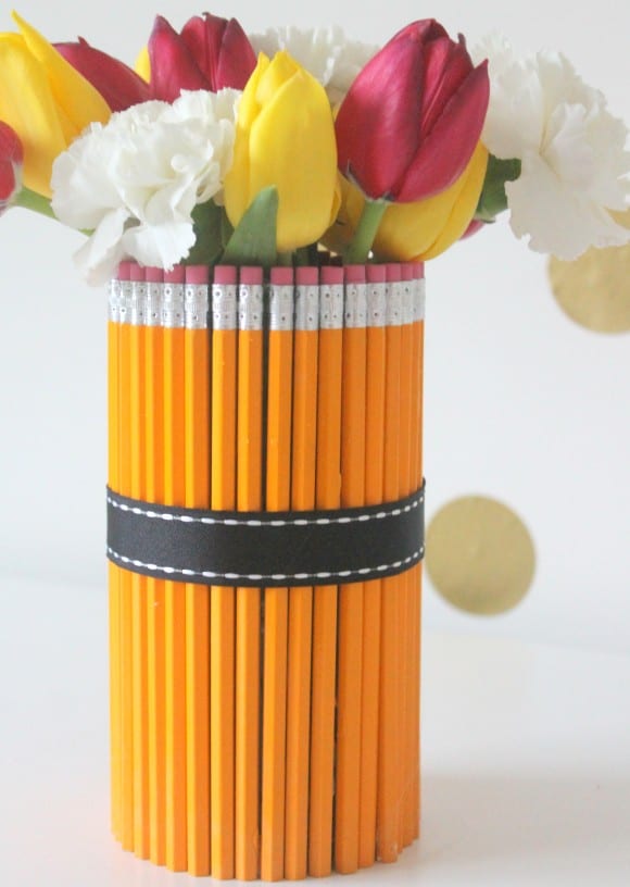 Pencil Vase DIY Teacher Gift | CatchMyParty.com