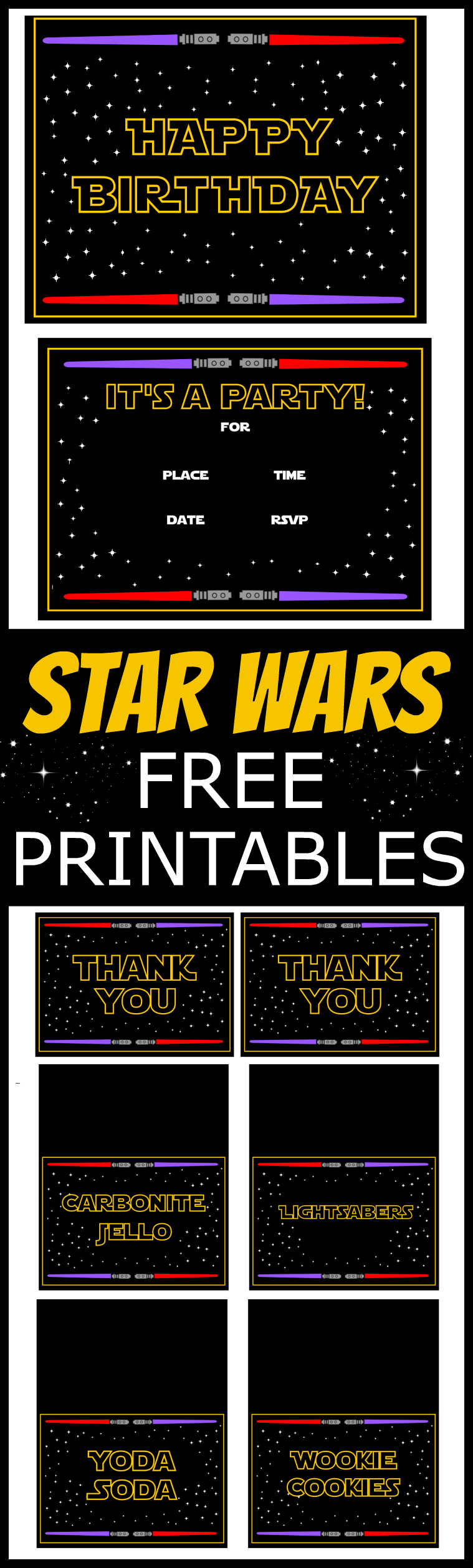 Free Star Wars Printables Birthday