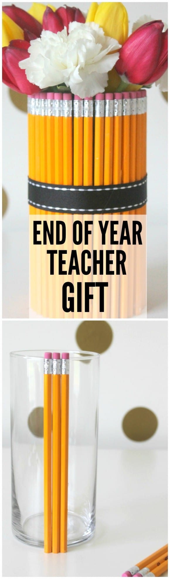 Pencil Vase DIY Teacher Gift | CatchMyParty.com