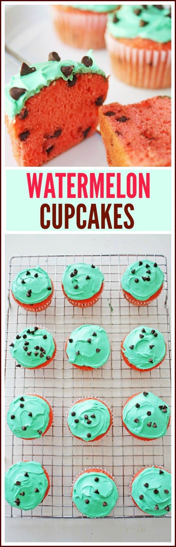 Watermelon Cupcakes for Summer | CatchMyParty.com