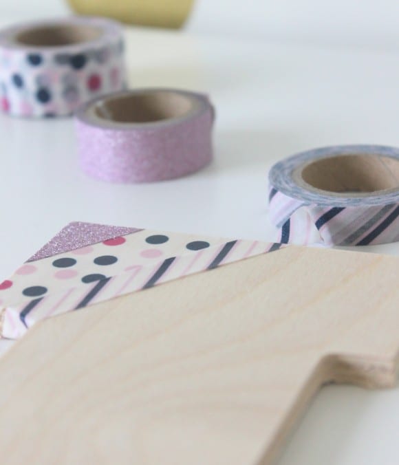 Creating the Washi Tape Monogram Wall Art | CatchMyParty.com
