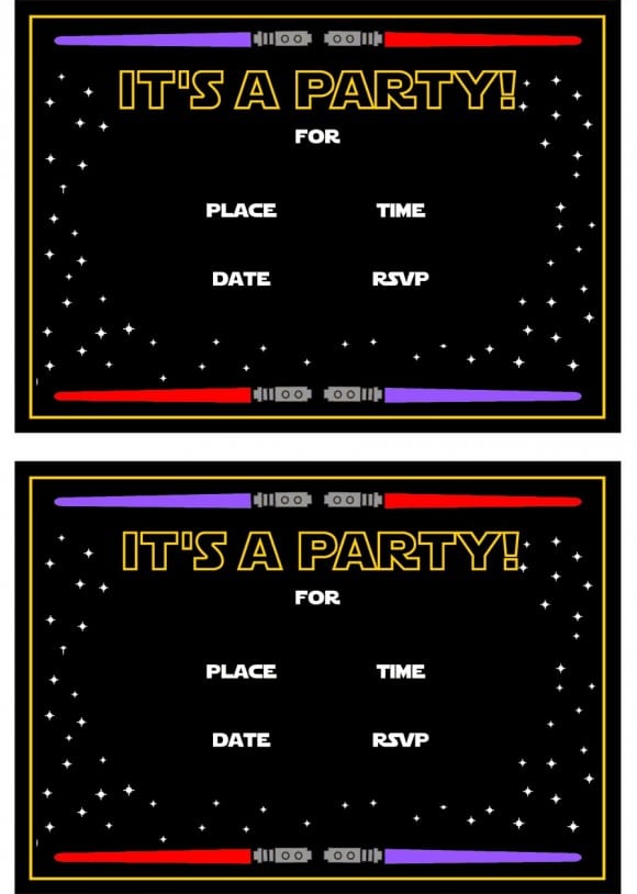 Star Wars Free Printable Invitations | CatchMyParty.com