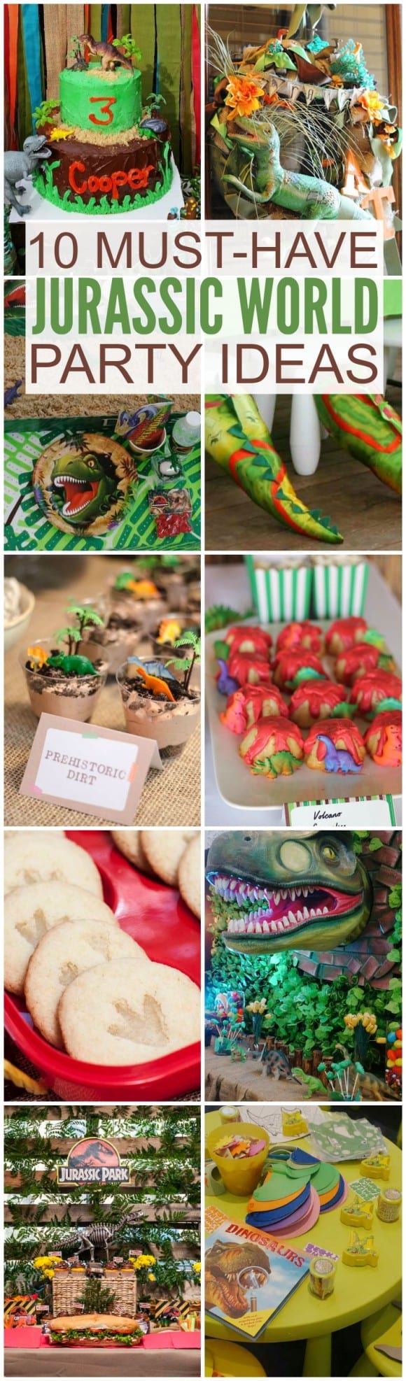 10 must have Jurassic World party ideas, great for your dinosaur birthday party! | CatchMyParty.com