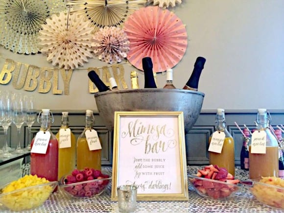 Mimosa bridal shower | CatchMyParty.com