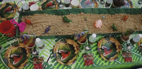 Dino dig for a dinosaur birthday party activity | CatchMyParty.com