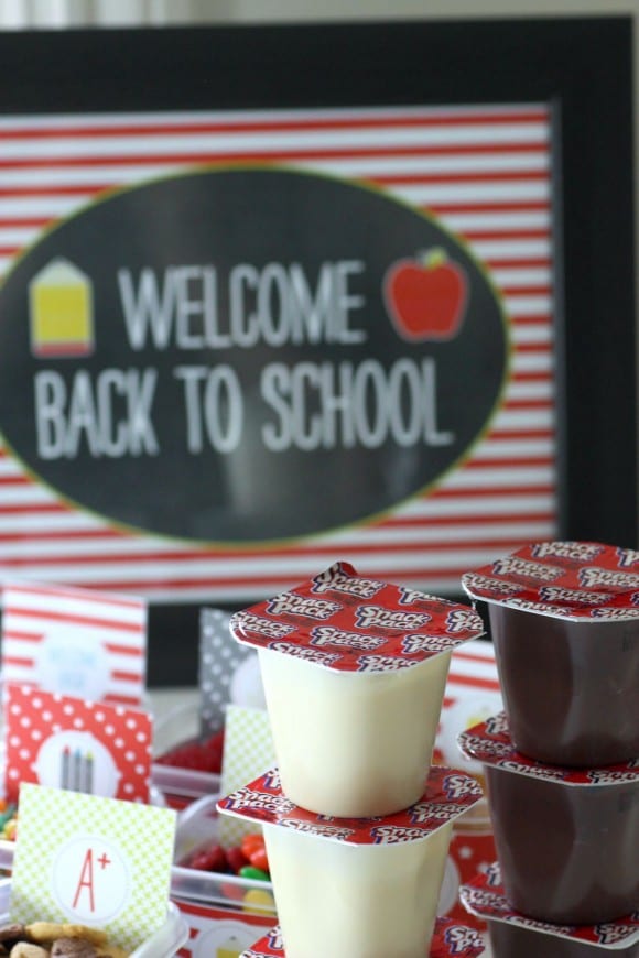 Back To School DIY Pudding Bar | CatchMyParty.com