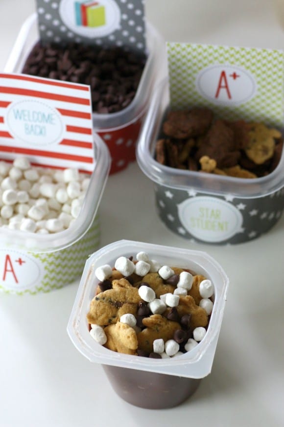 Back To School DIY Pudding Bar | CatchMyParty.com