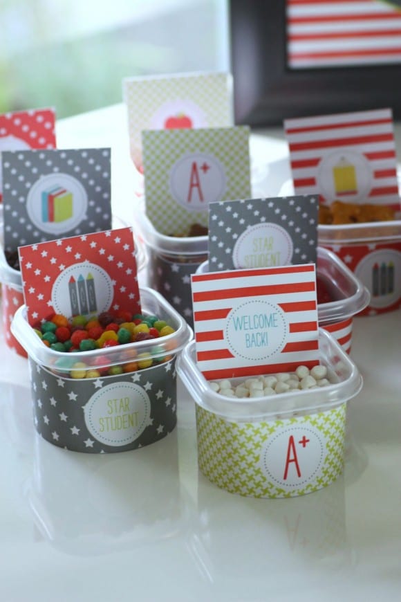 Back To School DIY Pudding Bar | CatchMyParty.com