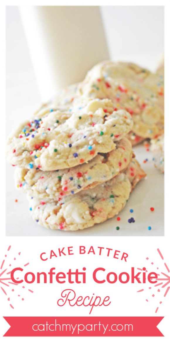 Cake Mix Confetti Cookie Recipe | CatchMyParty.com